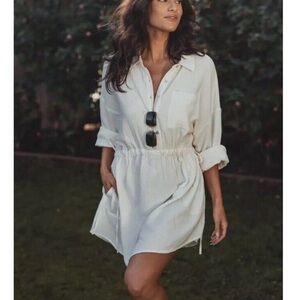 Normal Brand Kalo Gauze White Shirt Dress Coverup NWT S